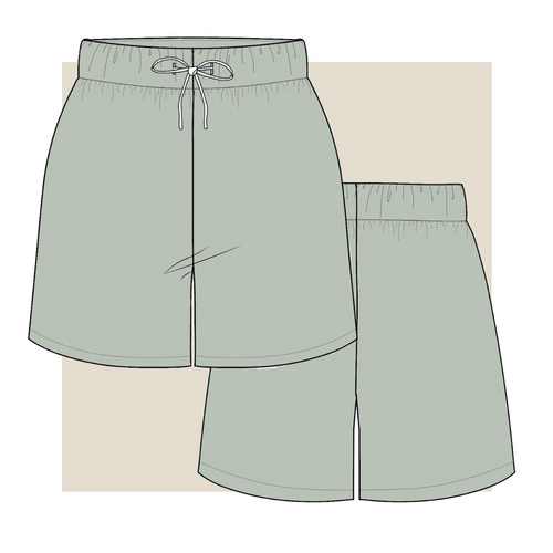 Men's Cargo Shorts Fashion Flat Technical Drawing Template. Short Pants,  Fashion Flat Sketch, Front And Back View, White. Royalty Free SVG,  Cliparts, Vectors, and Stock Illustration. Image 188611001.